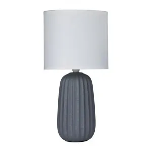 Benjy Ceramic Base Table Lamp, Small, Grey by Oriel Lighting, a Table & Bedside Lamps for sale on Style Sourcebook