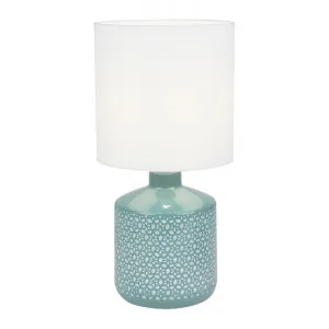 Celia Ceramic Base Table Lamp, Green by Oriel Lighting, a Table & Bedside Lamps for sale on Style Sourcebook