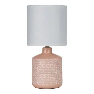 Celia Ceramic Base Table Lamp, Pink by Oriel Lighting, a Table & Bedside Lamps for sale on Style Sourcebook