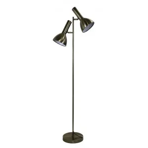 Vespa Metal Twin Floor Lamp, Antique Brass by Oriel Lighting, a Floor Lamps for sale on Style Sourcebook
