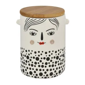 Ubby Dolomite Canister, Nancy by Casa Regalo, a Vases & Jars for sale on Style Sourcebook