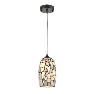 Glaze Stone Mosaic Glass Pendant Light, Dark Stone by CLA Ligthing, a Pendant Lighting for sale on Style Sourcebook