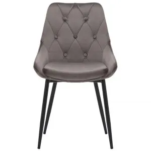 Emma Velvet Fabric Dining Chair, Grey by Maison Furniture, a Dining Chairs for sale on Style Sourcebook