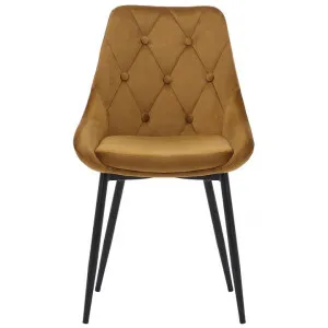 Emma Velvet Fabric Dining Chair, Turmeric by Maison Furniture, a Dining Chairs for sale on Style Sourcebook