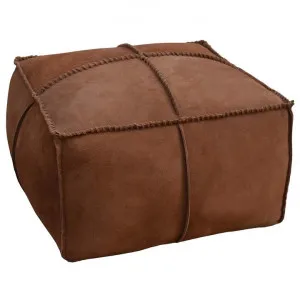 Darois Suede Leather Square Ottoman by Philbee Interiors, a Ottomans for sale on Style Sourcebook