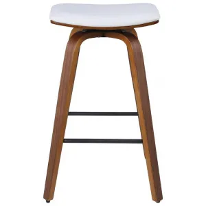 Cooper Bar Stool, White / Walnut by Philuxe Home, a Bar Stools for sale on Style Sourcebook