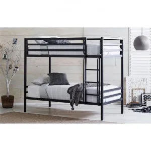 Castle Commercial Grade Metal Bunk Bed, King Single, Black by SGA Furniture, a Kids Beds & Bunks for sale on Style Sourcebook