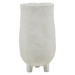 Frankie Ceramic Footed Decor Vase, Large, White by Casa Uno, a Vases & Jars for sale on Style Sourcebook