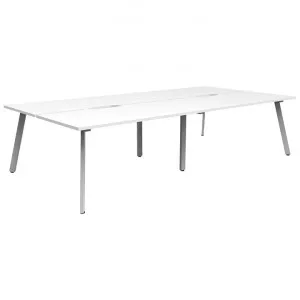 Eternity Back-To-Back Office Workstation, 4 Person, 300cm, White by Rapidline, a Desks for sale on Style Sourcebook