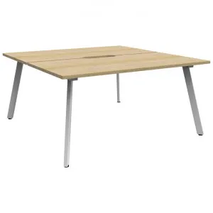 Eternity Back-To-Back Office Workstation, 2 Person, 180cm, Oak / White by Rapidline, a Desks for sale on Style Sourcebook