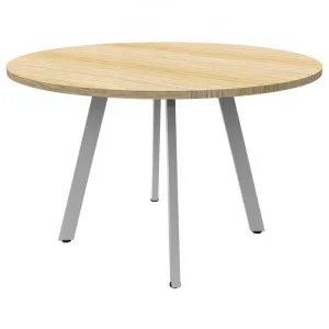 Eternity Round Office Meeting Table, 120cm, Oak / White by Rapidline, a Desks for sale on Style Sourcebook