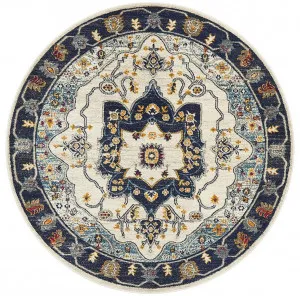 Babylon 201 Blue Round Rug by Rug Culture, a Contemporary Rugs for sale on Style Sourcebook