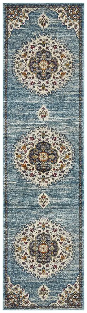 Babylon 202 Blue Runner Rug by Rug Culture, a Contemporary Rugs for sale on Style Sourcebook