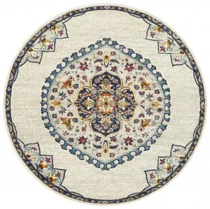 Babylon 202 White Round Rug by Rug Culture, a Contemporary Rugs for sale on Style Sourcebook