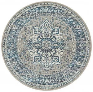 Babylon 207 Blue Round Rug by Rug Culture, a Contemporary Rugs for sale on Style Sourcebook