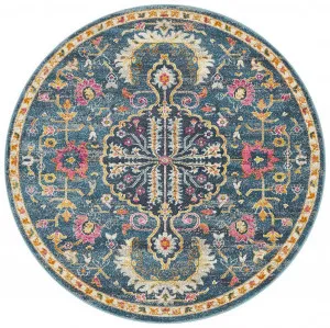 Babylon 209 Navy Round Rug by Rug Culture, a Contemporary Rugs for sale on Style Sourcebook