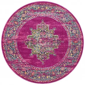 Babylon 211 Fuchsia Round Rug by Rug Culture, a Contemporary Rugs for sale on Style Sourcebook