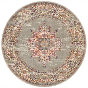 Babylon 211 Grey Round Rug by Rug Culture, a Contemporary Rugs for sale on Style Sourcebook