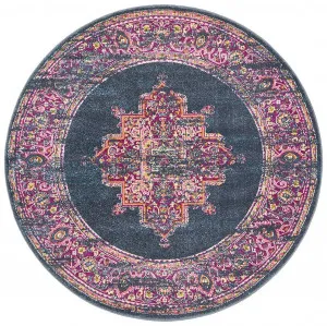 Babylon 211 Navy Round Rug by Rug Culture, a Contemporary Rugs for sale on Style Sourcebook