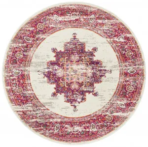 Babylon 211 Pink Round Rug by Rug Culture, a Contemporary Rugs for sale on Style Sourcebook
