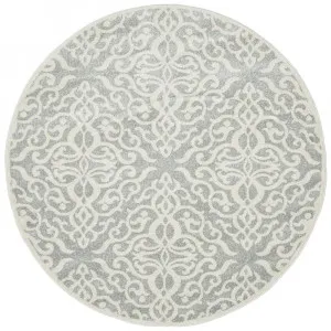 Chrome Lydia Silver Round Rug by Rug Culture, a Contemporary Rugs for sale on Style Sourcebook