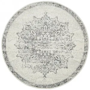 Chrome Rita Silver Round Rug by Rug Culture, a Contemporary Rugs for sale on Style Sourcebook