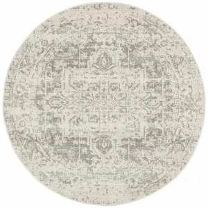 Evoke 253 White Silver Round by Rug Culture, a Contemporary Rugs for sale on Style Sourcebook