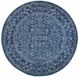 Evoke 258 Navy Round by Rug Culture, a Contemporary Rugs for sale on Style Sourcebook
