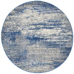 Mirage 355 Blue Round Rug by Rug Culture, a Contemporary Rugs for sale on Style Sourcebook