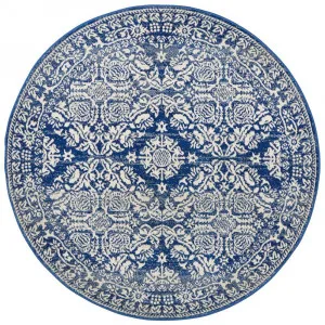Mirage 358 Navy Round Rug by Rug Culture, a Contemporary Rugs for sale on Style Sourcebook