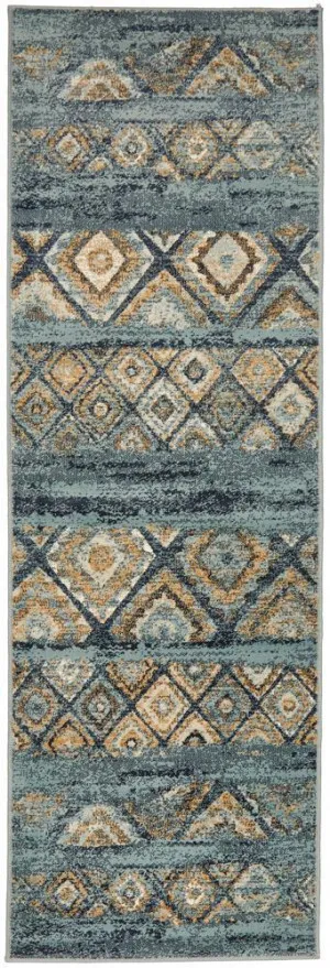 Oxford 430 Blue Runner Rug by Rug Culture, a Contemporary Rugs for sale on Style Sourcebook