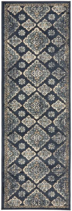 Oxford 434 Navy Runner Rug by Rug Culture, a Contemporary Rugs for sale on Style Sourcebook