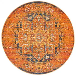Radiance 400 Rust Round Rug by Rug Culture, a Contemporary Rugs for sale on Style Sourcebook