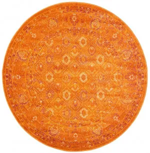 Radiance 444 Burnt Orange Round Rug by Rug Culture, a Contemporary Rugs for sale on Style Sourcebook