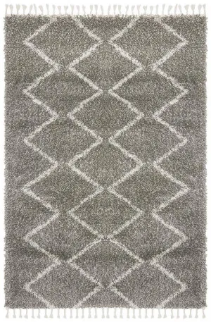 Saffron 11 Grey Rug by Rug Culture, a Shag Rugs for sale on Style Sourcebook
