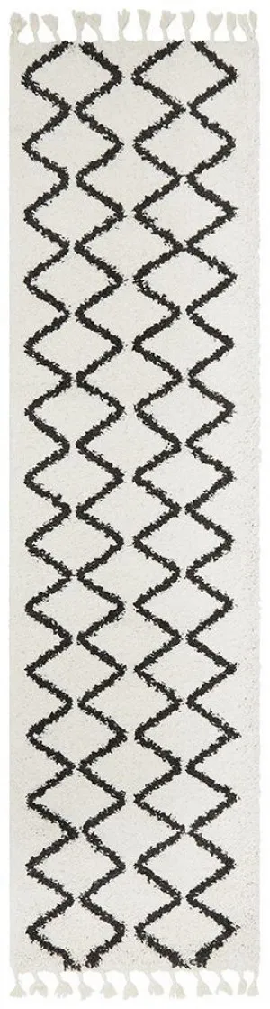 Saffron 11 White Runner Rug by Rug Culture, a Shag Rugs for sale on Style Sourcebook