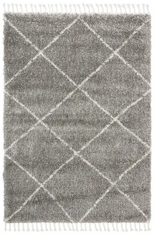 Saffron 22 Grey Rug by Rug Culture, a Shag Rugs for sale on Style Sourcebook