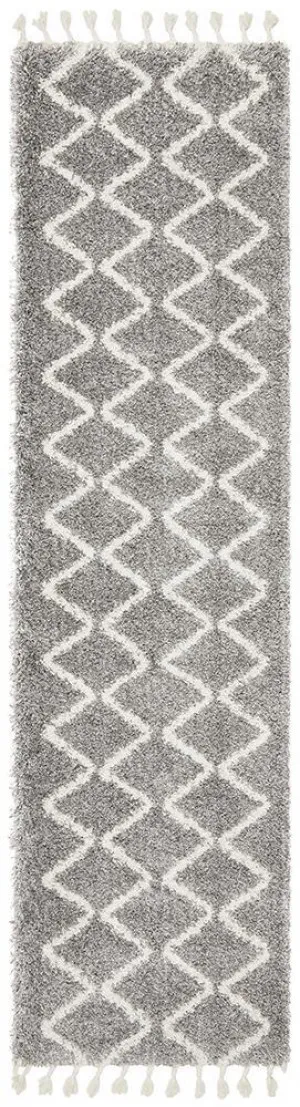 Saffron 22 Silver Runner Rug by Rug Culture, a Shag Rugs for sale on Style Sourcebook