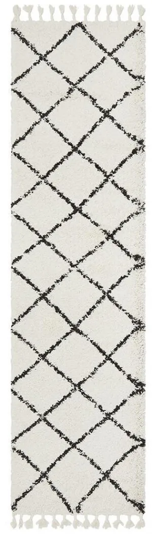 Saffron 22 White Runner Rug by Rug Culture, a Shag Rugs for sale on Style Sourcebook