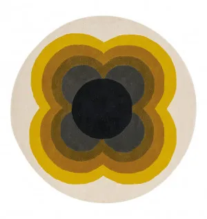 Orla Kiely Sunflower Yellow 060006 Round by Orla Kiely, a Contemporary Rugs for sale on Style Sourcebook