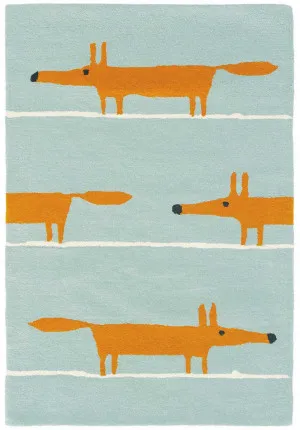 Scion Mr. Fox Aqua 25308 by Scion, a Kids Rugs for sale on Style Sourcebook
