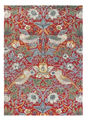 Strawberry Thief Crimson 027700 by Morris & Co, a Contemporary Rugs for sale on Style Sourcebook