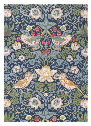 Strawberry Thief Indigo 027708 by Morris & Co, a Contemporary Rugs for sale on Style Sourcebook