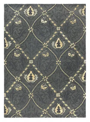 Pure Trellis Black Ink 029105 by Morris & Co, a Contemporary Rugs for sale on Style Sourcebook
