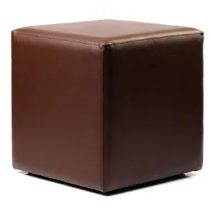 Durafurn Commercial Grade Vinyl Cube Ottoman, European Made, Chocolate by Durafurn, a Ottomans for sale on Style Sourcebook
