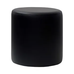Durafurn Commercial Grade Vinyl Round Ottoman, European Made, Black by Durafurn, a Ottomans for sale on Style Sourcebook