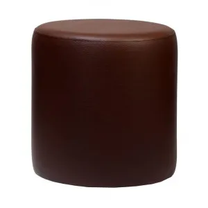 Durafurn Commercial Grade Vinyl Round Ottoman, European Made, Chocolate by Durafurn, a Ottomans for sale on Style Sourcebook