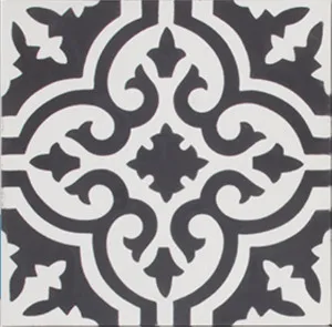 Aberdeen Black and White Encaustic cement tile by Tile Republic, a Encaustic Tiles for sale on Style Sourcebook