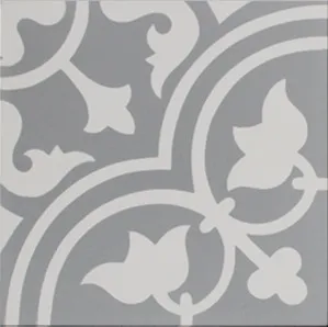 Tudor Grey and White Encaustic Cement tile by Tile Republic, a Encaustic Tiles for sale on Style Sourcebook