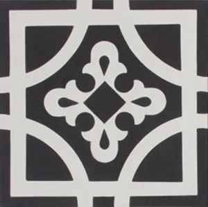 Oxford Black and White Encaustic Cement tile by Tile Republic, a Encaustic Tiles for sale on Style Sourcebook